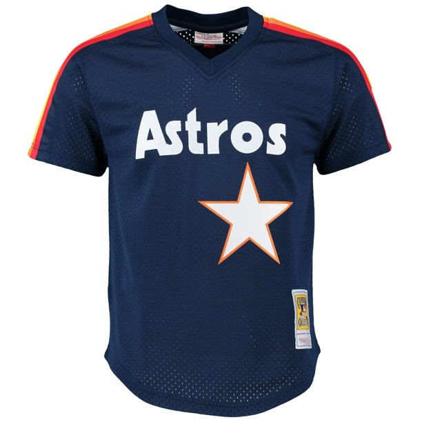 Men's Craig Biggio Houston Astros Mitchell & Ness Cooperstown Mesh Batting Practice Jersey - Navy Official Team Jersey Sports Fan Apparel