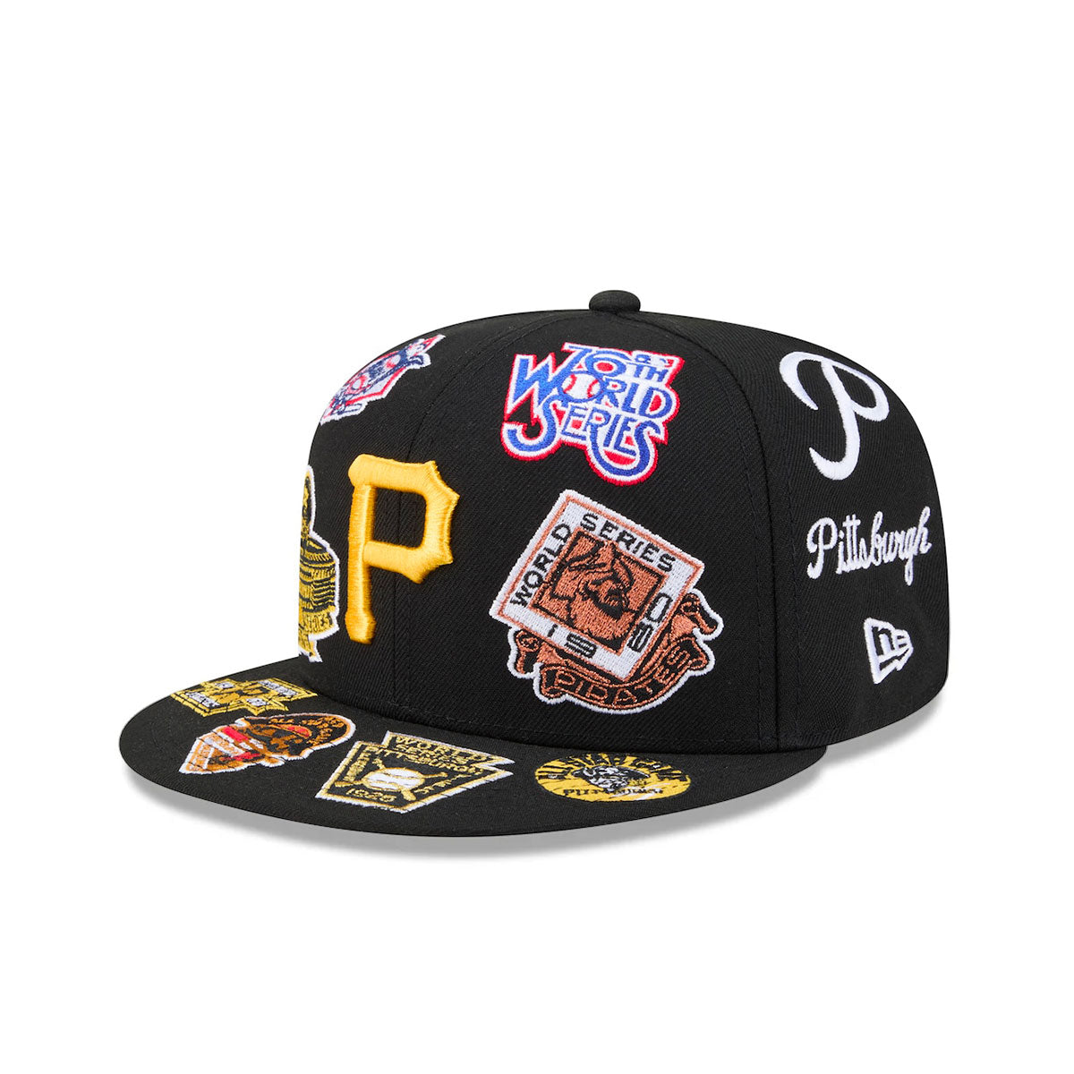 Pittsburgh Pirates MLB All Over Patch 59FIFTY New Era Official Team Hat Sports Fan Cap