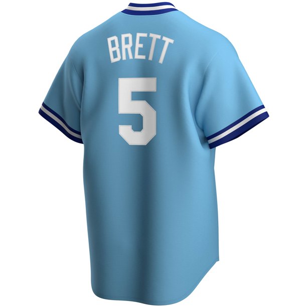 Men's Kansas City Royals George Brett Nike Light Blue Road Cooperstown Collection Team Jersey Official Team Jersey Sports Fan Apparel