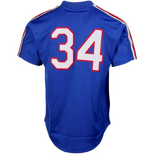 Men's Mitchell & Ness Nolan Ryan Royal Texas Rangers 1989 Authentic Cooperstown Collection Mesh Batting Practice Jersey Official Team Jersey Sports Fan Apparel