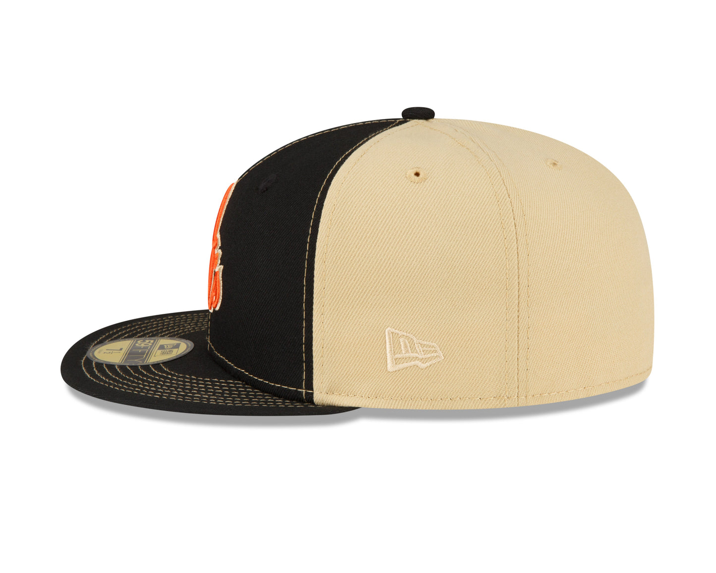 Men's Baltimore Orioles New Era Black/Vegas Gold 59FIFTY Fitted Hat Official Team Hat Sports Fan Cap
