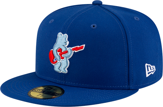 Men's Chicago Cubs New Era Royal Alternate Guitar Bear BP 59FIFTY Fitted Hat Official Team Hat Sports Fan Cap