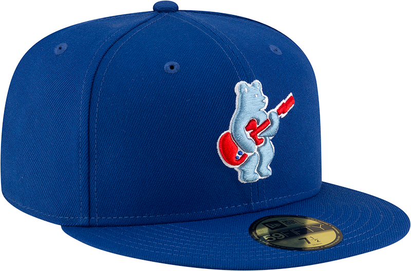 Men's Chicago Cubs New Era Royal Alternate Guitar Bear BP 59FIFTY Fitted Hat Official Team Hat Sports Fan Cap