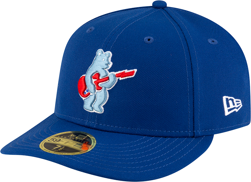 Men's Chicago Cubs New Era Royal Alternate Low Profile Guitar Bear BP 59FIFTY Fitted Hat Official Team Hat Sports Fan Cap