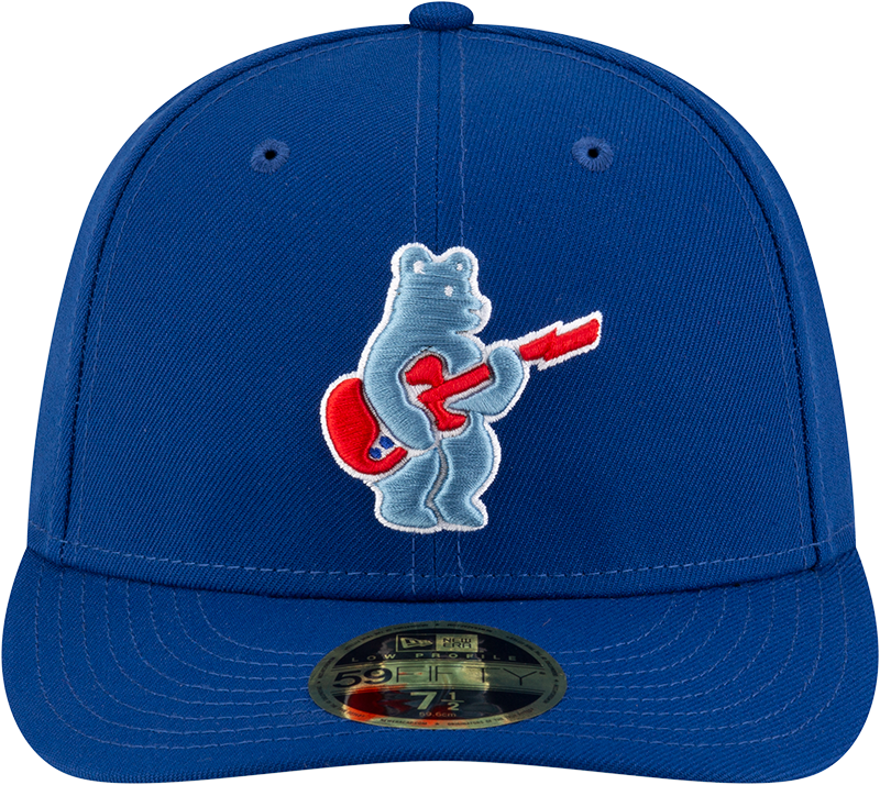 Men's Chicago Cubs New Era Royal Alternate Low Profile Guitar Bear BP 59FIFTY Fitted Hat Official Team Hat Sports Fan Cap