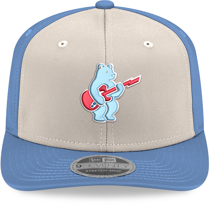 Chicago Cubs New Era Guitar Bear Sweet Home Chicago Alternate 2 Sky Blue 9SEVENTY Trucker Hat Official Team Hat Sports Fan Cap