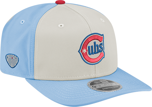 Chicago Cubs New Era Alternate 2 Chrome/ Sky Blue 9SEVENTY Hat Official Team Hat Sports Fan Cap