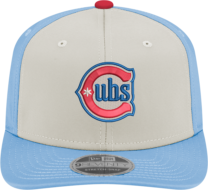 Chicago Cubs New Era Alternate 2 Chrome/ Sky Blue 9SEVENTY Hat Official Team Hat Sports Fan Cap