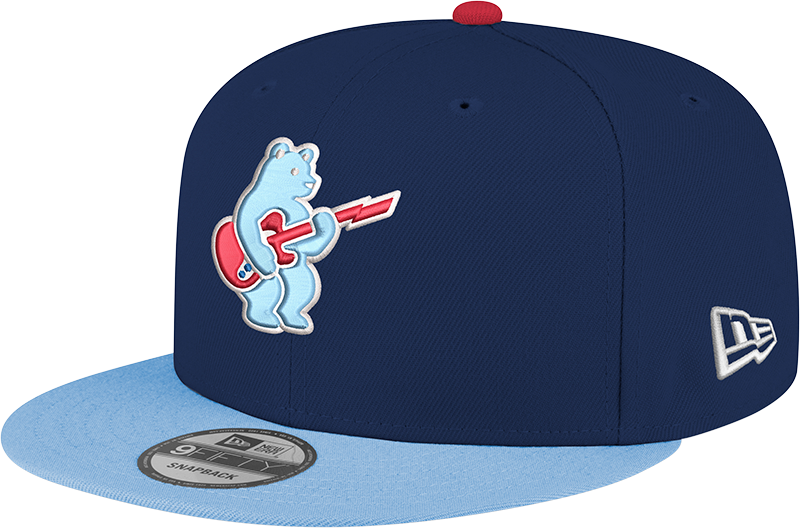 Chicago Cubs New Era Guitar Bear Alternate Navy/Sky Blue 9FIFTY Snapback Hat Official Team Hat Sports Fan Cap
