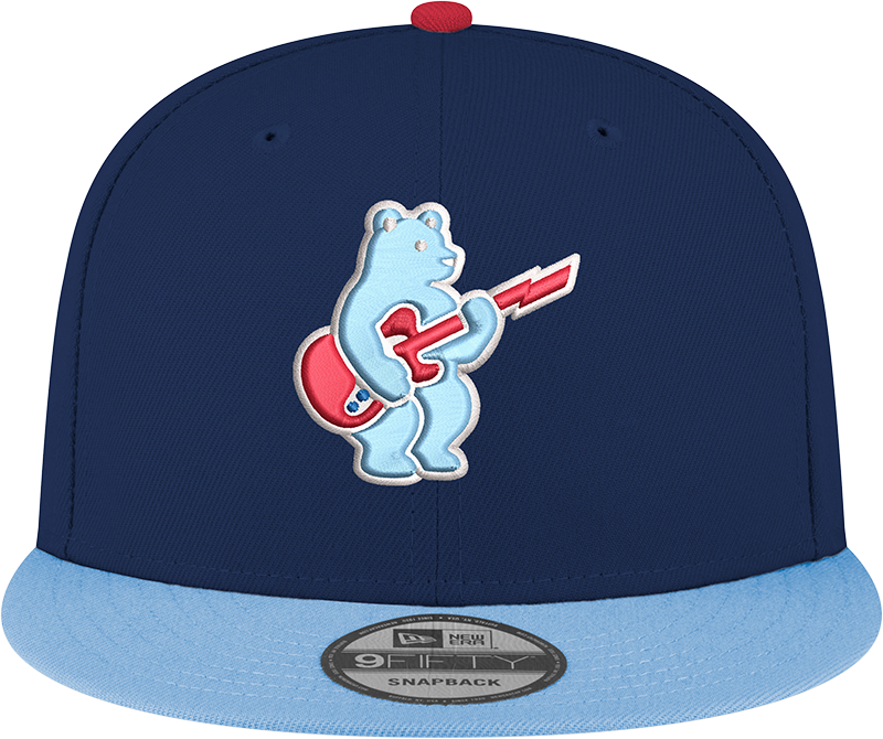 Chicago Cubs New Era Guitar Bear Alternate Navy/Sky Blue 9FIFTY Snapback Hat Official Team Hat Sports Fan Cap
