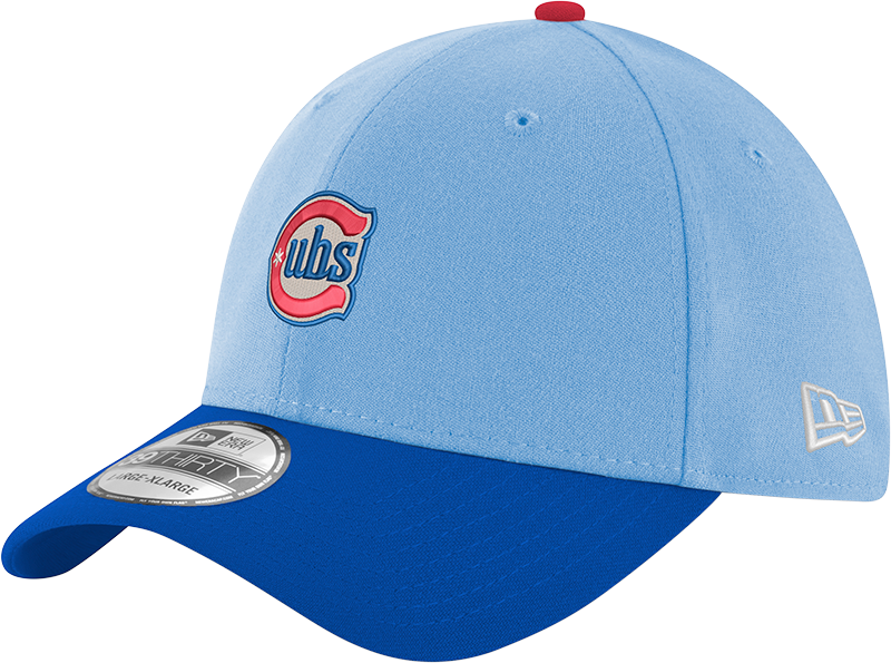Chicago Cubs 2nd Alternate Sky Blue/Royal New Era 39THIRTY Flex Hat Official Team Hat Sports Fan Cap