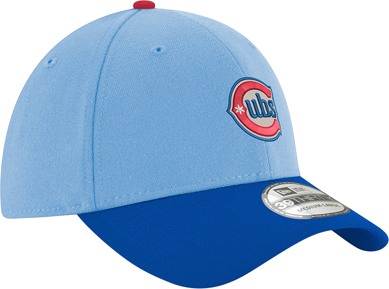 Chicago Cubs 2nd Alternate Sky Blue/Royal New Era 39THIRTY Flex Hat Official Team Hat Sports Fan Cap