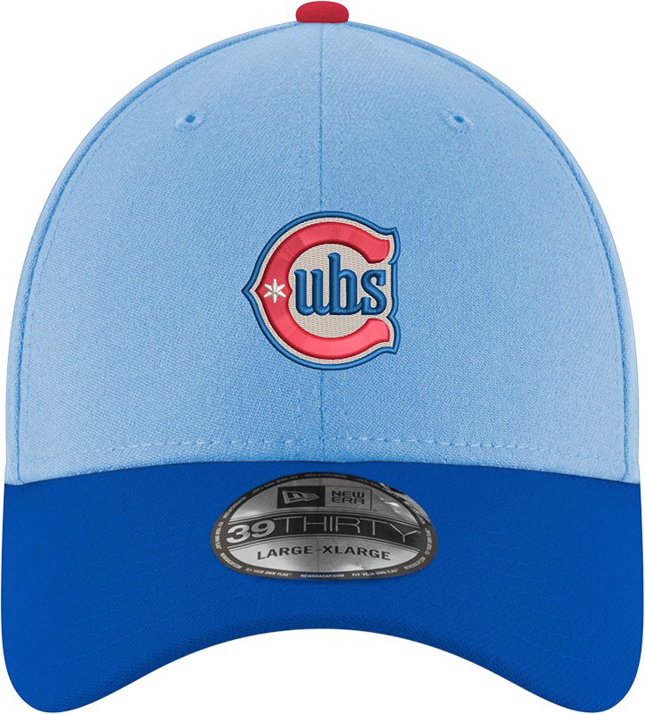 Chicago Cubs 2nd Alternate Sky Blue/Royal New Era 39THIRTY Flex Hat Official Team Hat Sports Fan Cap