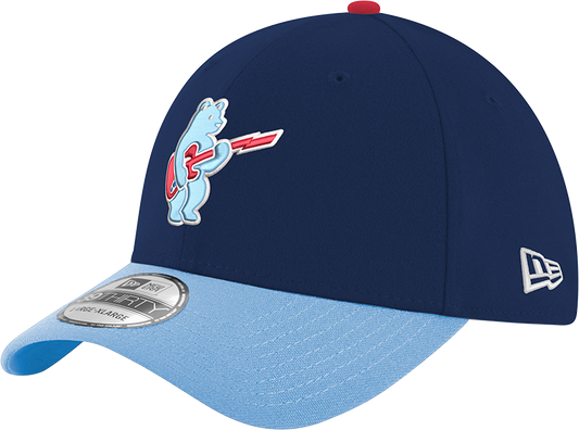 Chicago Cubs 2nd Alternate Guitar Bear Navy/Sky Blue New Era 39THIRTY Flex Hat Official Team Hat Sports Fan Cap