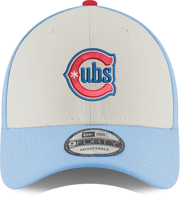 Youth Chicago Cubs Alternate 2 9FORTY Adjustable Chrome/Sky Blue Cap By New Era Official Team Hat Sports Fan Cap