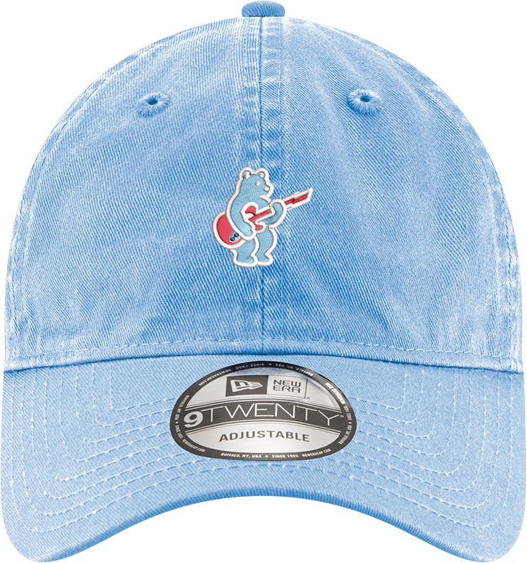 Chicago Cubs New Era Sky Blue Alternate Guitar Bear 9TWENTY Adjustable Hat Official Team Hat Sports Fan Cap