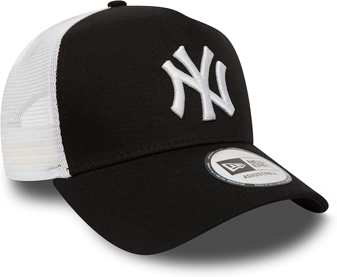 New York Yankees MLB A-Frame Trucker New Era White/Black Official Team Hat Sports Fan Cap