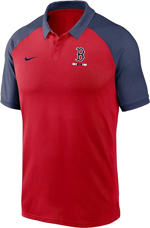 Nike Men's Boston Red Sox Red Dri-FIT Legacy Raglan Polo Official Sports Fan Gear