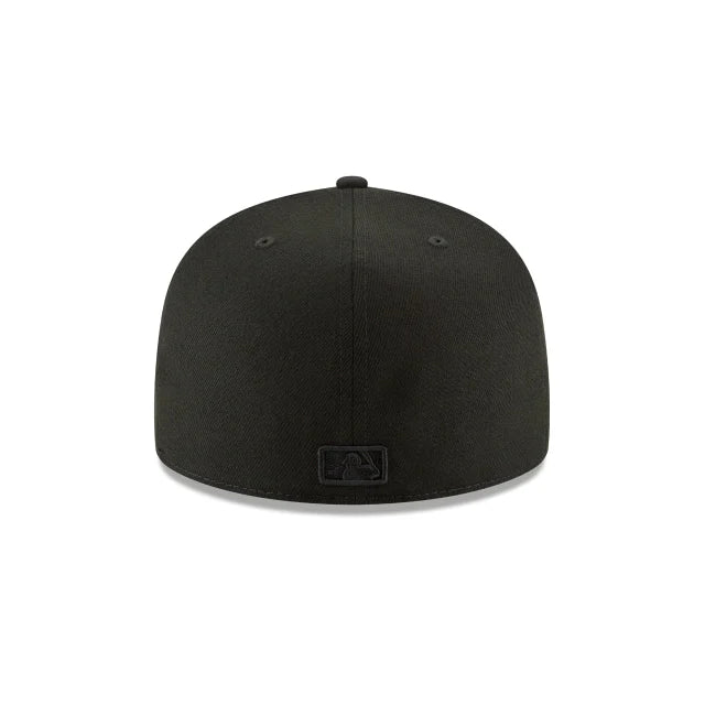 Anaheim Angels Tonal Black On Black 59Fifty Fitted Hat Official Team Hat Sports Fan Cap