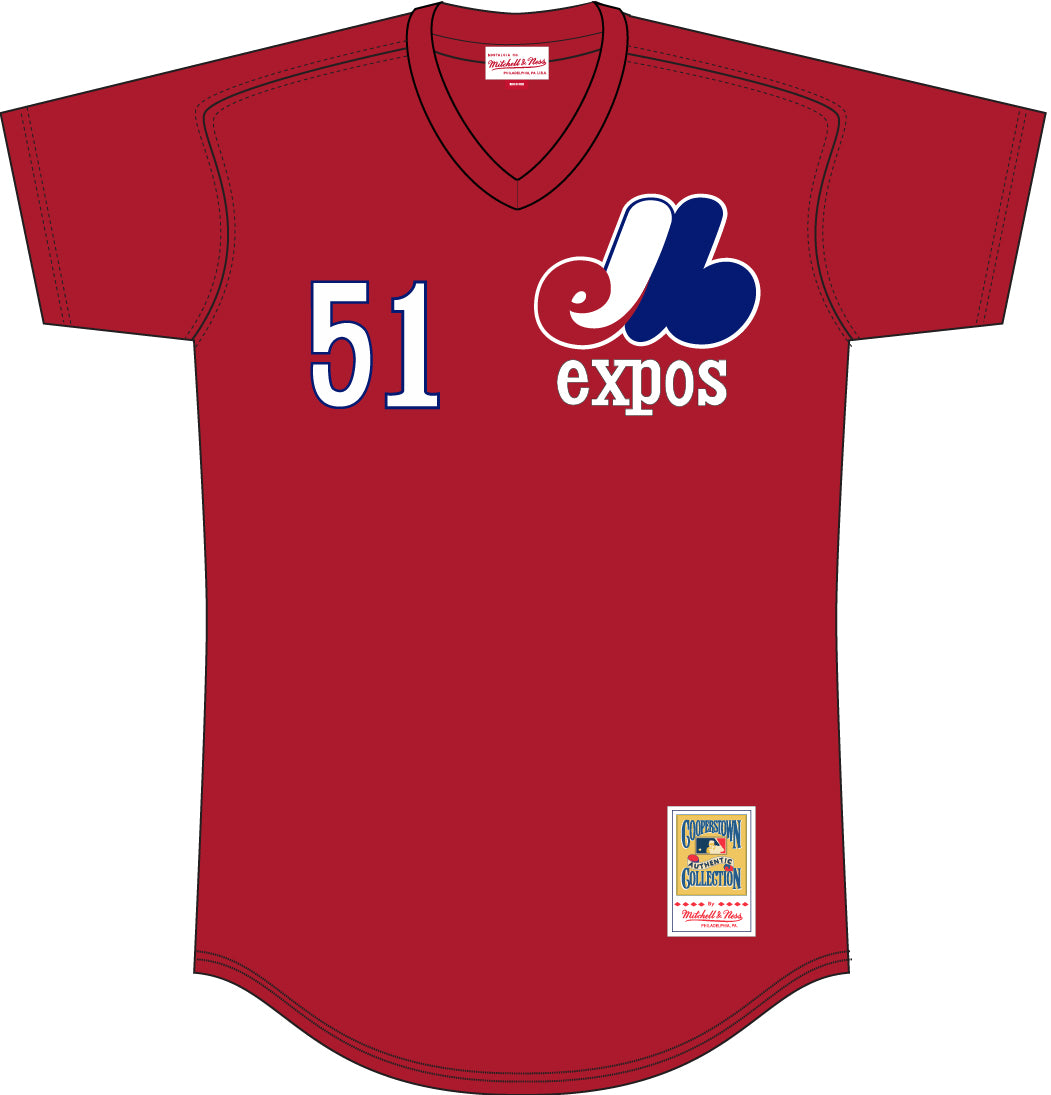 Men's Randy Johnson Montreal Expos Mitchell & Ness Batting Practice Jersey - Red Official Team Jersey Sports Fan Apparel