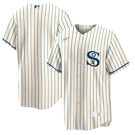 NIKE Men's Chicago White Sox Field of Dreams Cream Cooperstown Collection Blank Replica Jersey Official Team Jersey Sports Fan Apparel