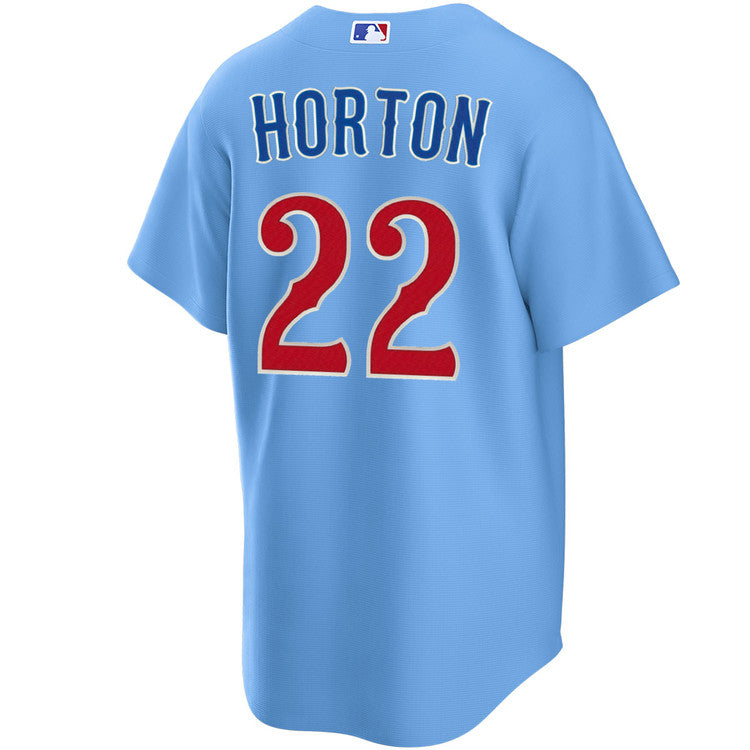 NIKE Men's Chicago Cubs Cade Horton #22 Light Blue 2nd Alternate Replica Jersey Official Team Jersey Sports Fan Apparel