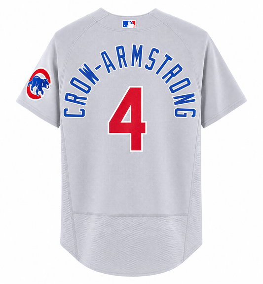 Men's Chicago Cubs Pete Crow-Armstrong Nike Road Gray Authentic Player Jersey Official Team Jersey Sports Fan Apparel