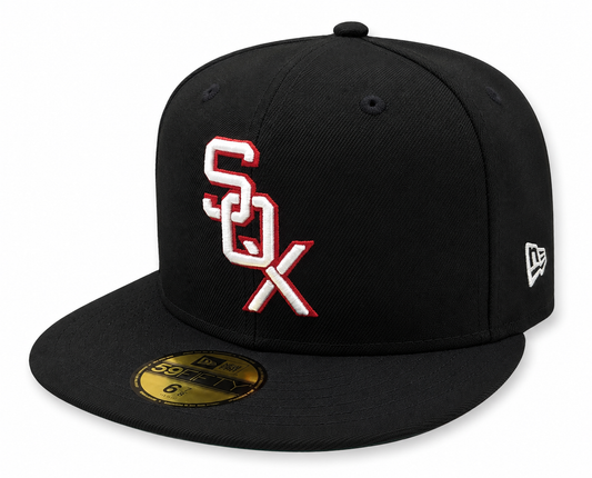 Chicago White Sox 1959 New Era Cooperstown Classics Black 59FIFTY Fitted Hat Official Team Hat Sports Fan Cap