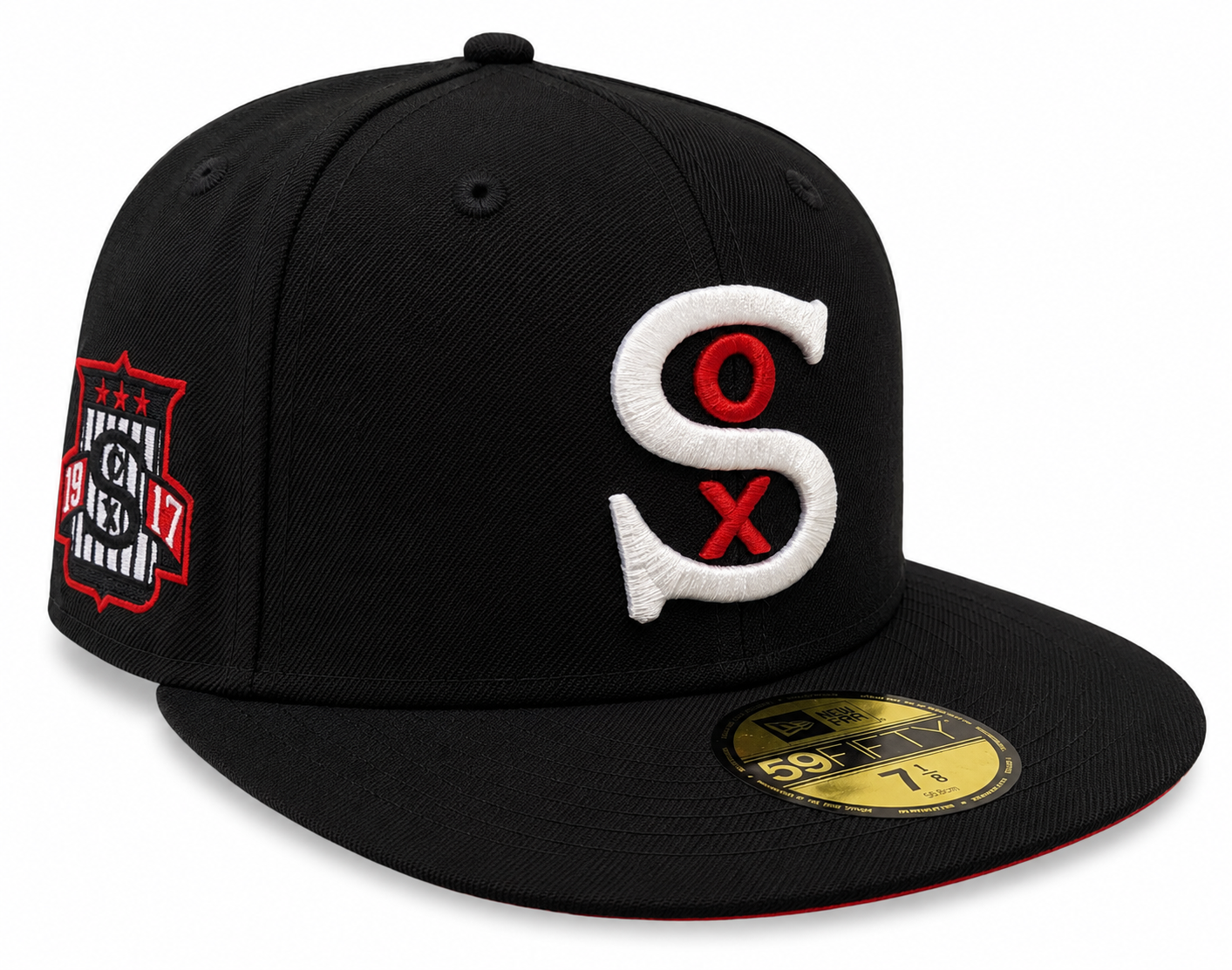 Chicago White Sox New Era Black Wool 1917 59FIFTY Fitted Hat Official Team Hat Sports Fan Cap