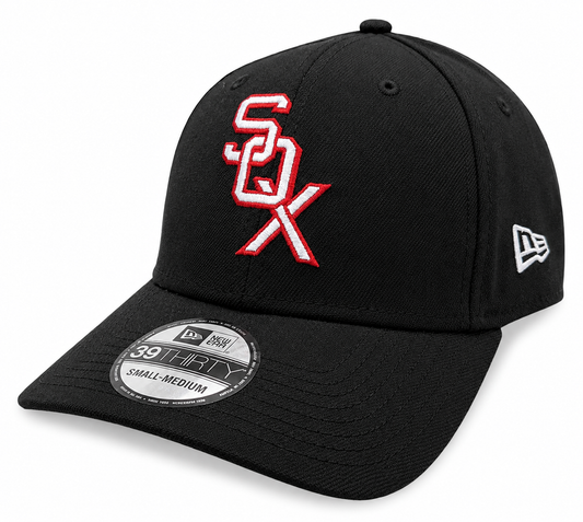 Chicago White Sox 1959 Cooperstown Classics Black 39THIRTY Flex Fit New Era Hat Official Team Hat Sports Fan Cap