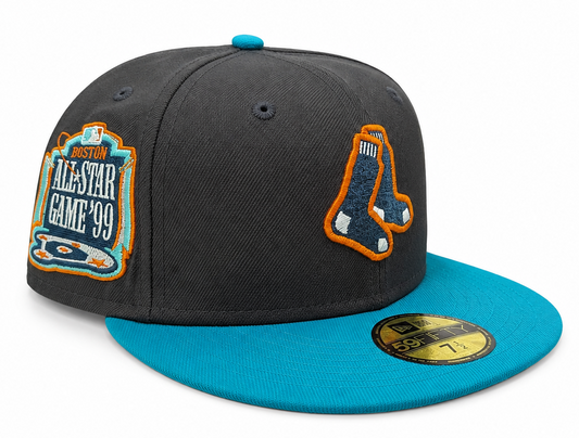Boston Red Sox New Era Black/Pine Hellbilly Deluxe 59FIFTY Fitted Hat Official Team Hat Sports Fan Cap