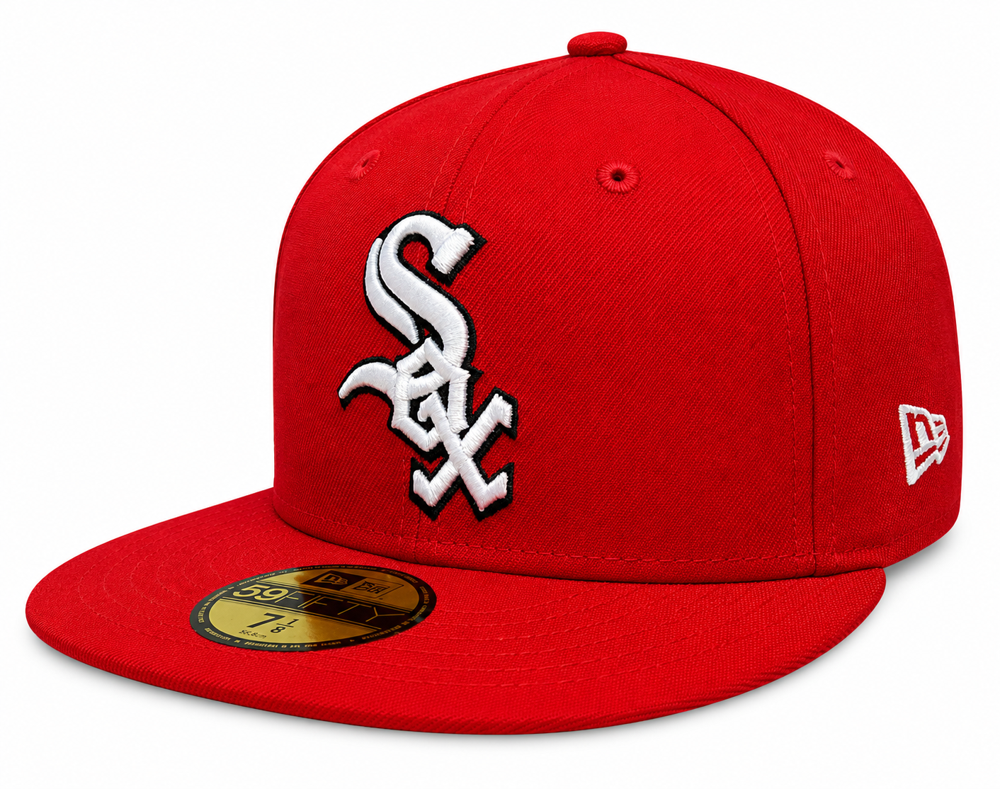 Chicago White Sox Primary Logo Red New Era 59FIFTY Fitted Hat Official Team Hat Sports Fan Cap