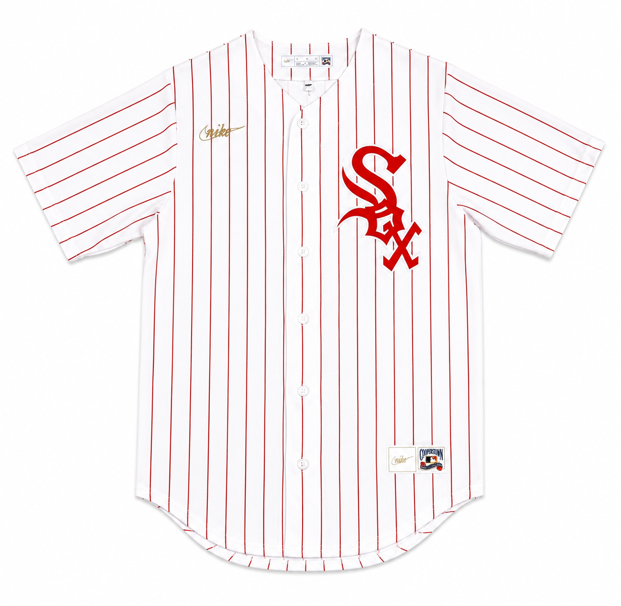 Men's Chicago White Sox Cooperstown Turn Back The Clock 1972 Home White/Scarlet NIKE Blank Replica Jersey Official Team Jersey Sports Fan Apparel