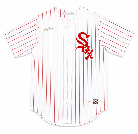 Men's Chicago White Sox Cooperstown Turn Back The Clock 1972 Home White/Scarlet NIKE Blank Replica Jersey Official Team Jersey Sports Fan Apparel