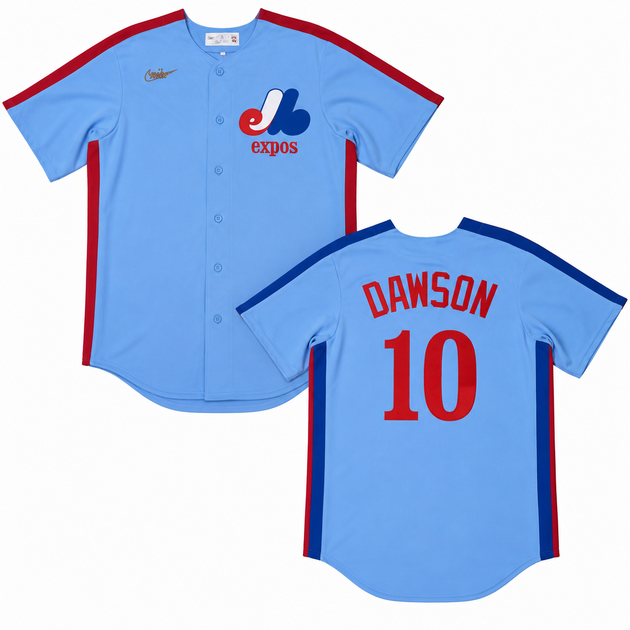 Men's Montreal Expos Andre Dawson Nike Light Blue Road Cooperstown Collection Premium Team Jersey Official Team Jersey Sports Fan Apparel