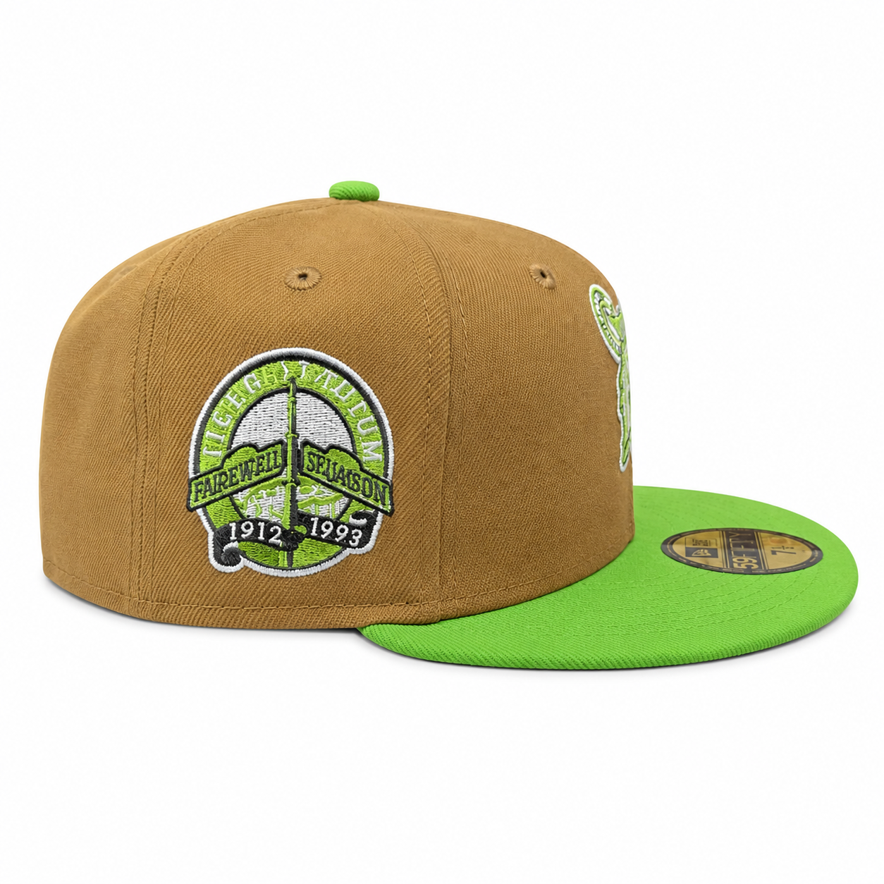 Detroit Tigers New Era Wheat/Lime Cooper 59FIFTY Fitted Hat Official Team Hat Sports Fan Cap