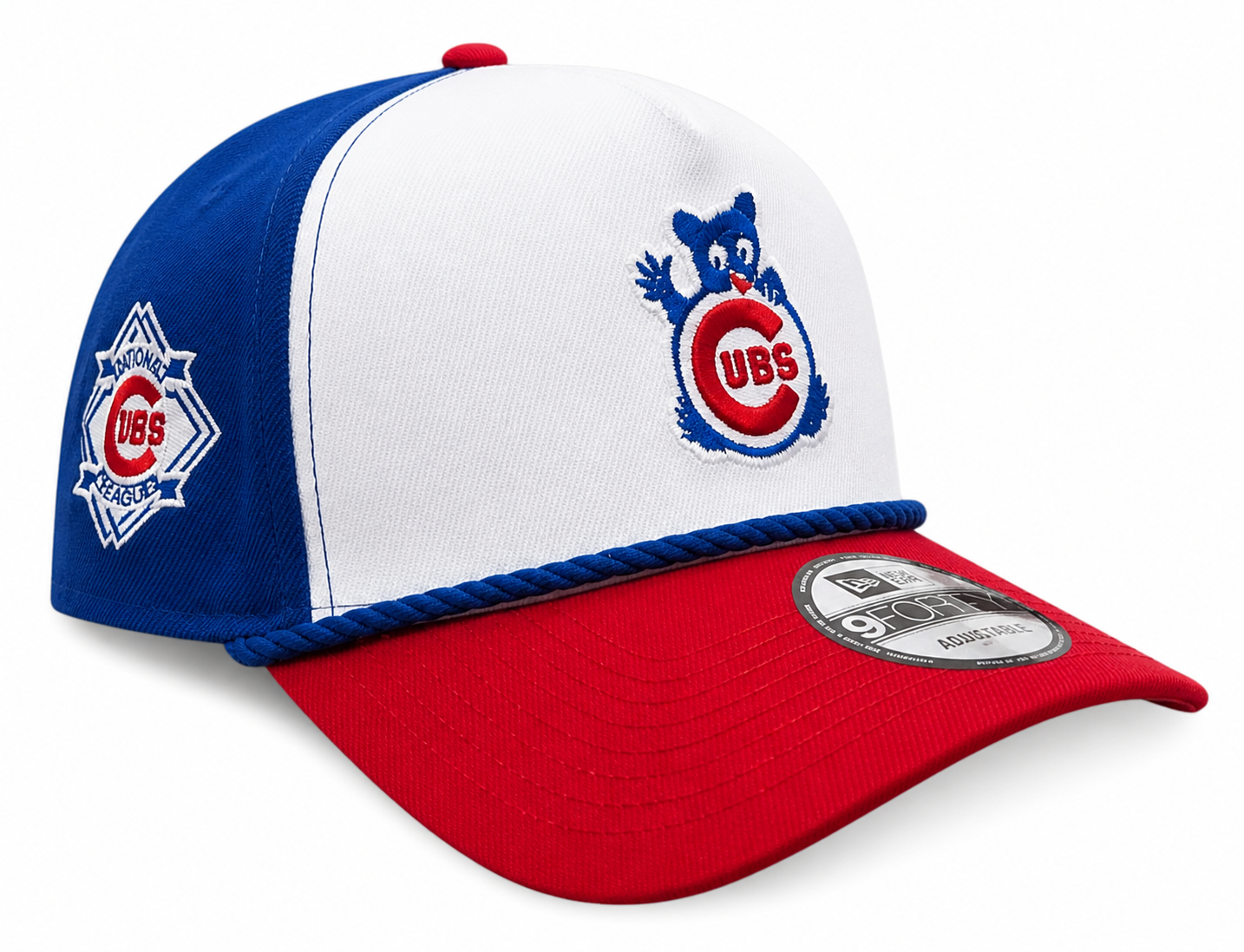 Chicago Cubs New Era Blue A-Frame 150th Anniversary Rope Waving Bear 9FIFTY Snapback Hat Official Team Hat Sports Fan Cap