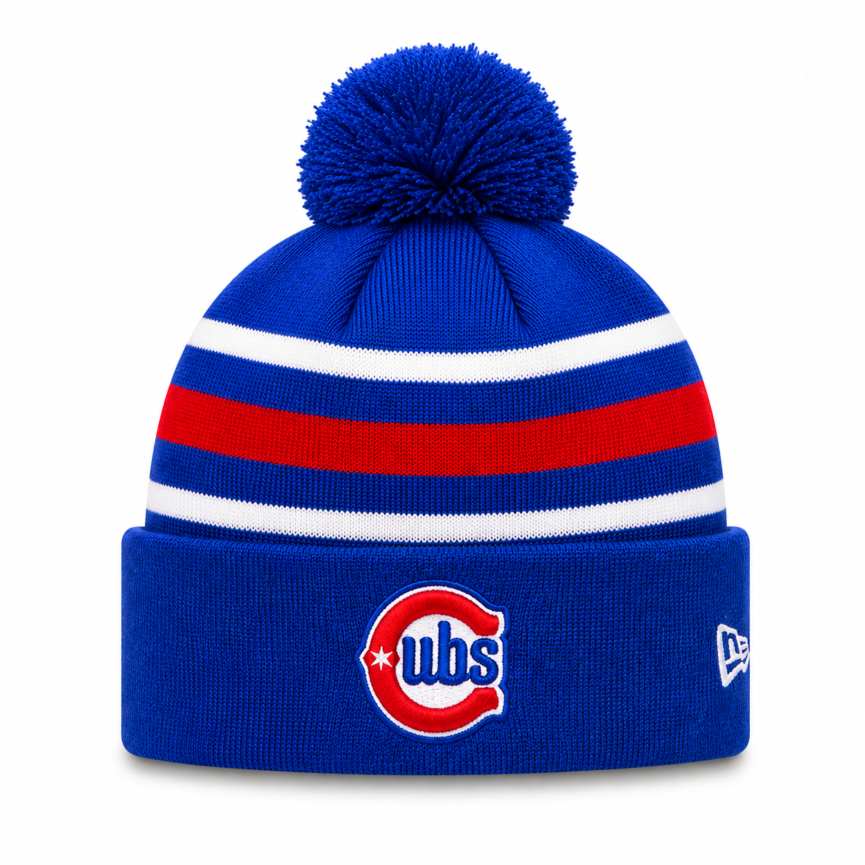 Chicago Cubs New Era Royal 2nd Alternate Cuffed Knit Hat with Pom Official Team Hat Sports Fan Cap