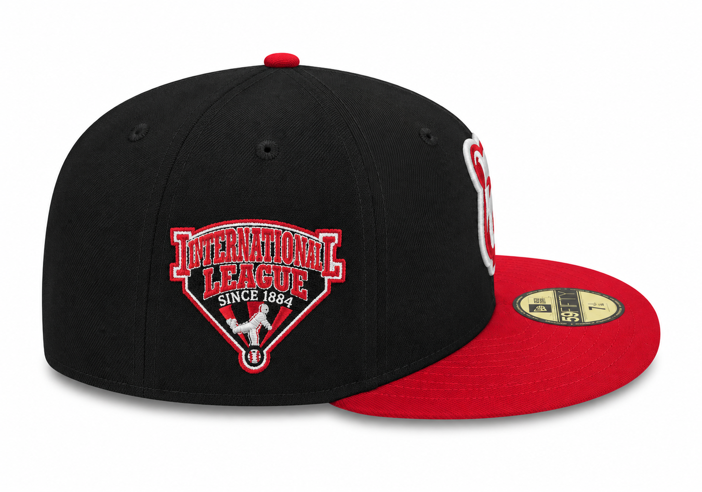 Iowa Cubs New Era MILB 2 Tone Black/Red 59FIFTY Fitted Hat Official Team Hat Sports Fan Cap