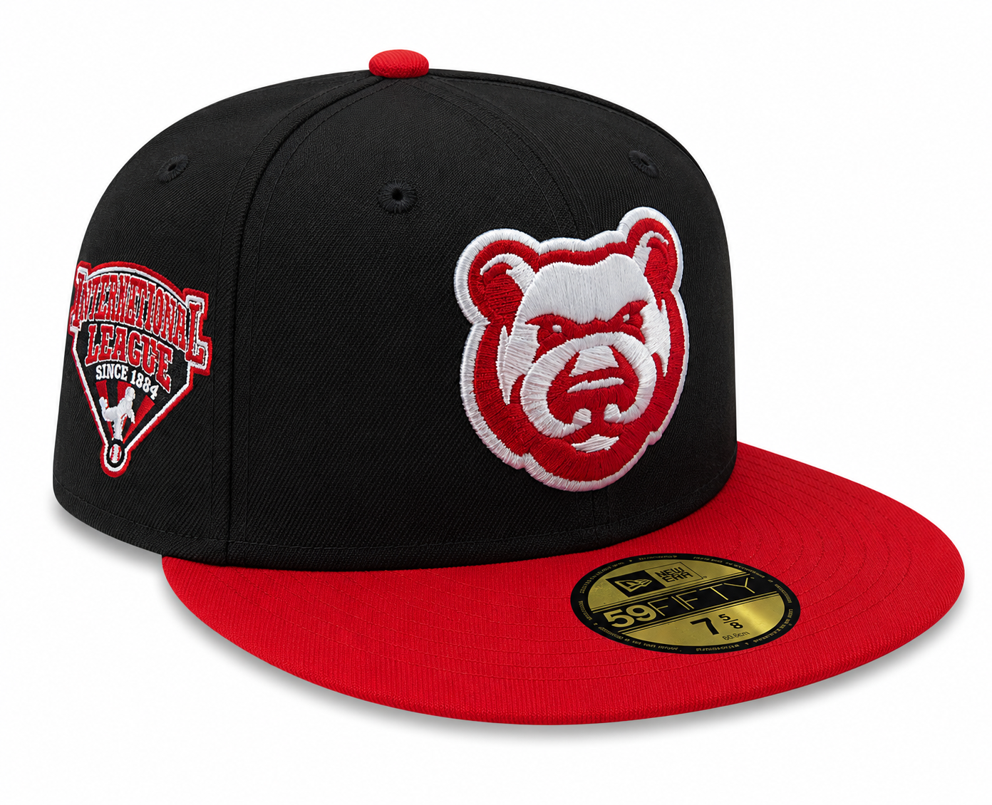 Iowa Cubs New Era MILB 2 Tone Black/Red 59FIFTY Fitted Hat Official Team Hat Sports Fan Cap
