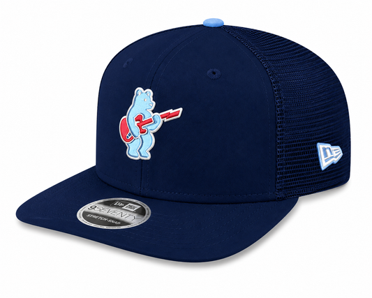 Chicago Cubs New Era Sky Guitar Bear Navy Alternate 2 9SEVENTY Trucker Hat Official Team Hat Sports Fan Cap