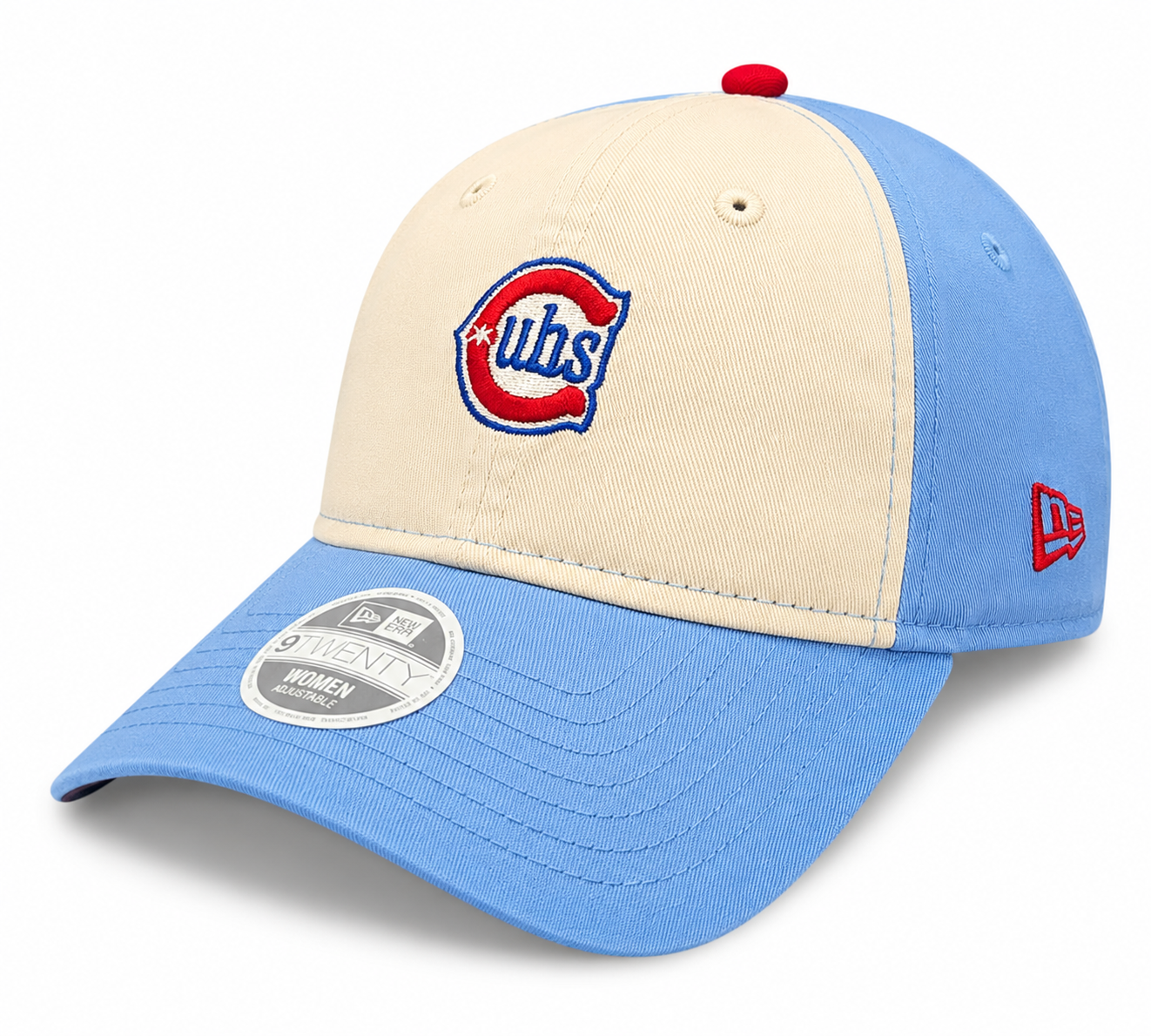 Women's Chicago Cubs 2nd Alternate Micro Baby Blue New Era 9TWENTY Adjustable Hat Official Team Hat Sports Fan Cap