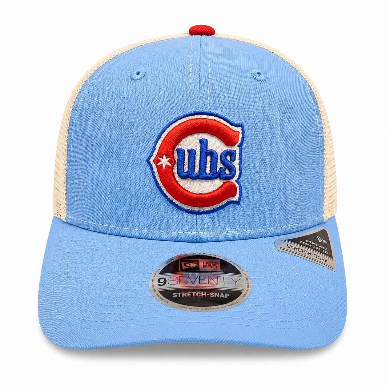 Chicago Cubs New Era Sky Blue/Red Alternate 2 9SEVENTY Trucker Hat Official Team Hat Sports Fan Cap