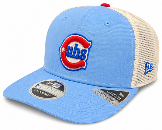 Chicago Cubs New Era Sky Blue/Red Alternate 2 9SEVENTY Trucker Hat Official Team Hat Sports Fan Cap