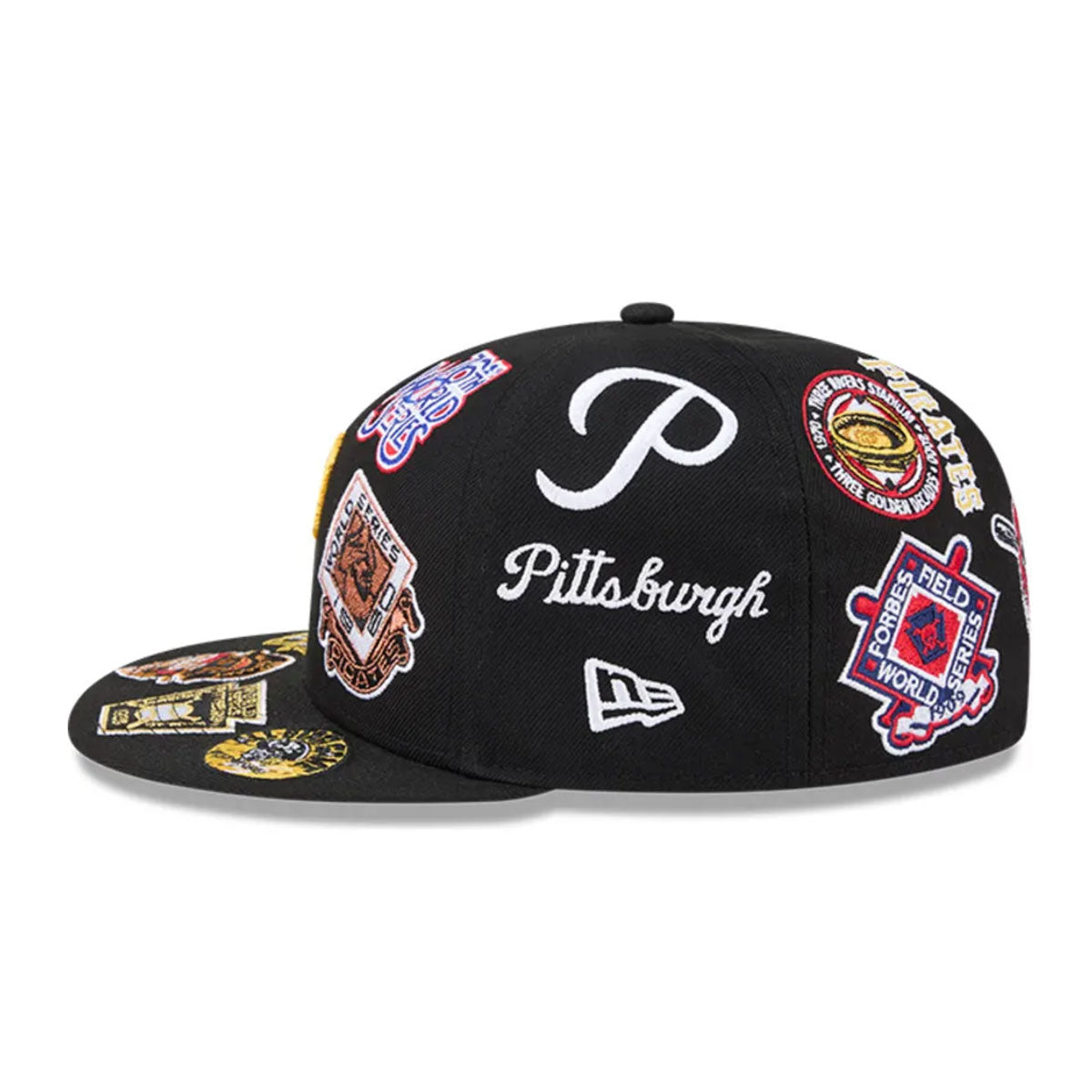 Pittsburgh Pirates MLB All Over Patch 59FIFTY New Era Official Team Hat Sports Fan Cap