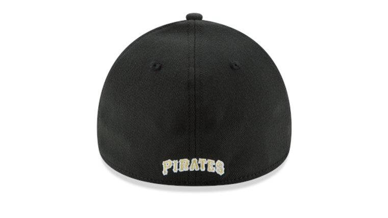 Pittsburgh Pirates New Era 39Thirty Black Team Classic Flex Hat Official Team Hat Sports Fan Cap