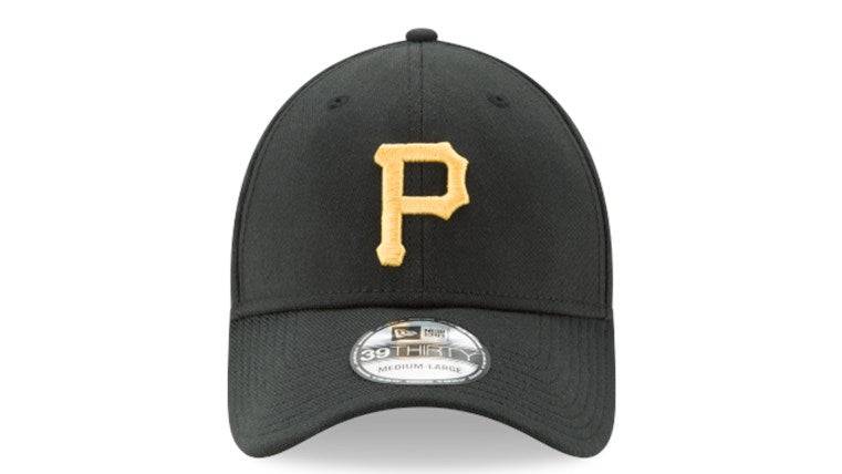 Pittsburgh Pirates New Era 39Thirty Black Team Classic Flex Hat Official Team Hat Sports Fan Cap
