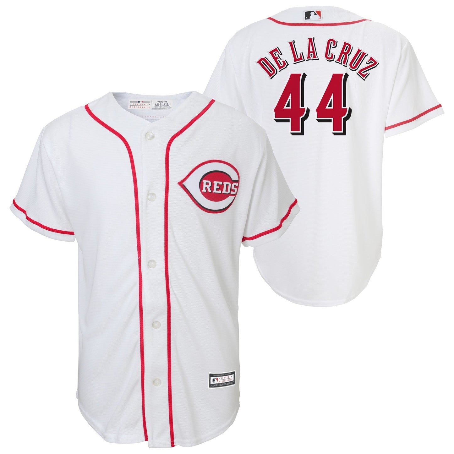Youth Cincinnati Reds Elly De La Cruz MLB Home Replica Screen Print Jersey Official Team Jersey Sports Fan Apparel