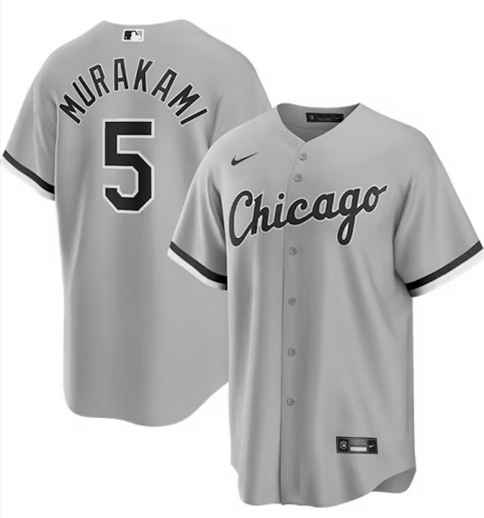 Men's Chicago White Sox Munetaka Murakami Nike Road Gray Replica Jersey Official Team Jersey Sports Fan Apparel
