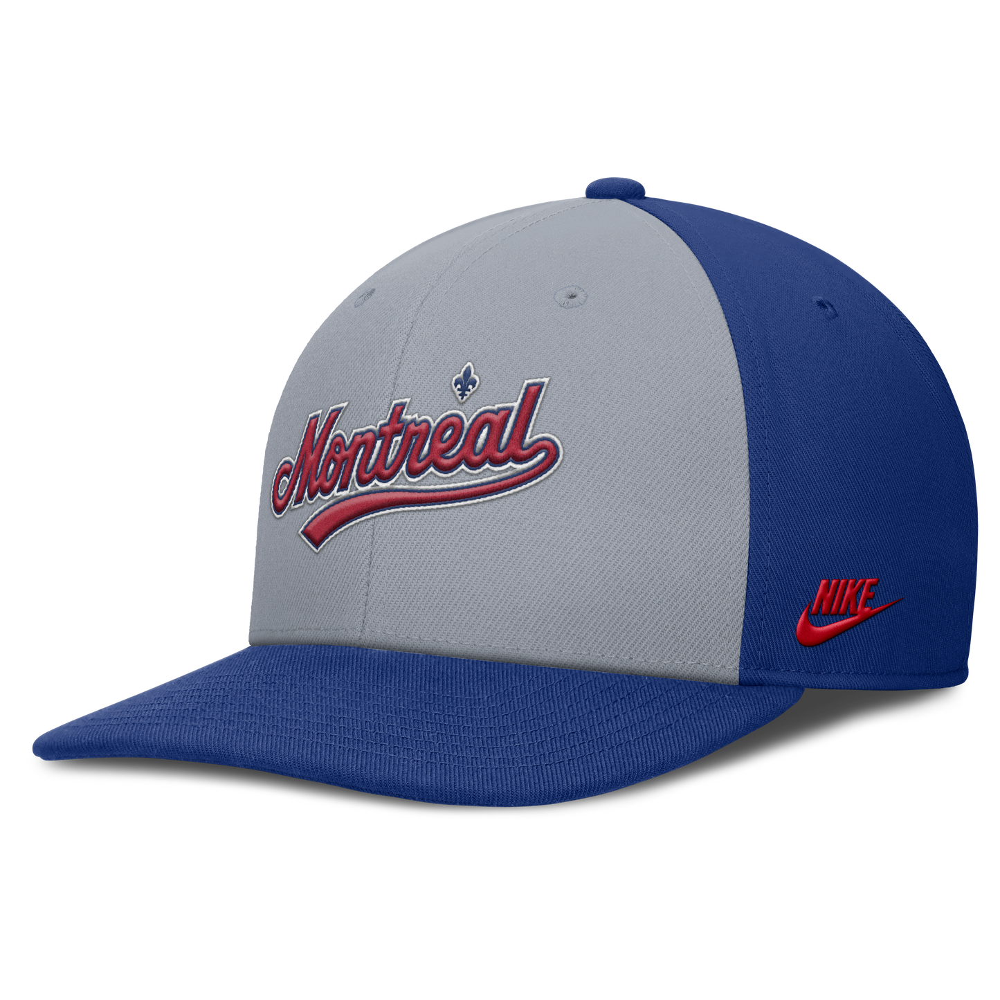 Montreal Expos Nike Gray/Royal Dri-Fit Pro Snapback Hat Official Team Hat Sports Fan Cap
